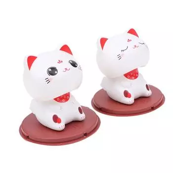 Милый развевающийся кот на солнечной энергии, машущий трясущейся головой, домашний декор с развевающимся котом, украшение для автомобиля, кукла, фигурка, украшения для автомобиля as the picture