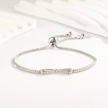 Милый регулируемый браслет-бант Push-Pull, легкий роскошный браслет для девушек-несовершеннолетних высокого класса