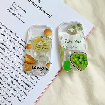 Милый рельефный чехол для телефона с 3d лаймом, лимоном и фруктами для Iphone 13 Mini X Xsmax Xr 11 12 Pro Max 8 7 Plus Se2020, чехол-держатель с мультяшной подставкой for iphone 12mini