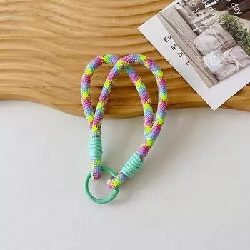 Милый ремешок для мобильного телефона, подвесное украшение, которое можно носить с собой, скрученная веревка, анти-потеря, подвеска, прочный браслет на запястье с короткими ремешками
