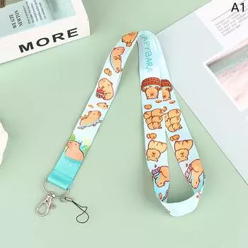 Милый ремешок для телефона Capybara, шейный ремешок, держатель для удостоверения личности, ремешки для кредитных карт, брелоки, аксессуары для детей и взрослых A1