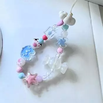 Милый ремешок для телефона с подвеской в виде кошачьей лапки, ремешок для мобильного телефона, акриловые цепочки против потери, милая девочка