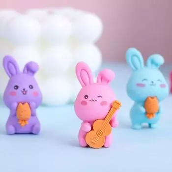 Милый резиновый ластик Kawaii Rabbit для детей, новинка, канцелярские товары, офисные и школьные принадлежности, 3 шт.