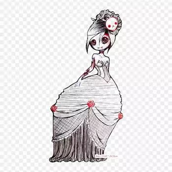 Милый рисунок девушки-зомби Рисунок зомби Утюг на термопереносе Печать виниловые нашивки Наклейка для одежды Аппликации своими руками Моющиеся нашивки