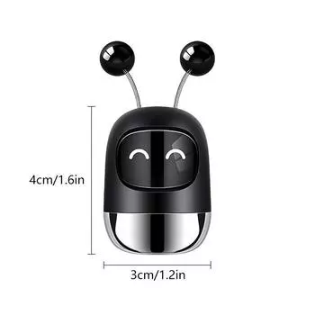 Милый робот автомобильный ароматерапевтический освежитель воздуха - источник аромата с бальзамом/таблеткой/палочкой - зажим для воздуховыпускного отверстия автомобиля - мультяшный робот автомобильный парфюм украшение аксессуар Xiaose [With 3pcs Aromathera
