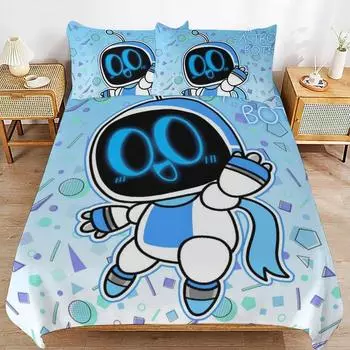 Милый робот трехсекционный пододеяльник цифровая печать пух пододеяльник комплект постельных принадлежностей пододеяльник EU single 135*200