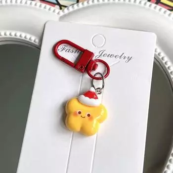 Милый рождественский брелок для ключей с мультяшным пряничным человечком, Санта-Снеговик, кукла, кулон, рождественская елка/носок, брелок для ключей, подвески для рюкзака, декор сумки