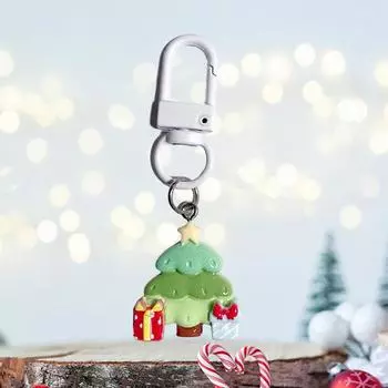 Милый рождественский брелок для ключей с рисунком Санта-Снеговика и лося, кукла, подвеска, конфетные носки, рождественская елка, брелок для ключей, рюкзак, подвески, декор для автомобильной сумки