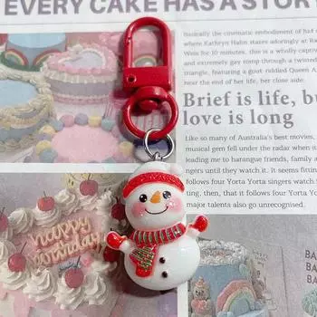 Милый рождественский брелок мультфильм Санта-Клаус снеговик кулон брелок рюкзак украшения аксессуары подарки на год