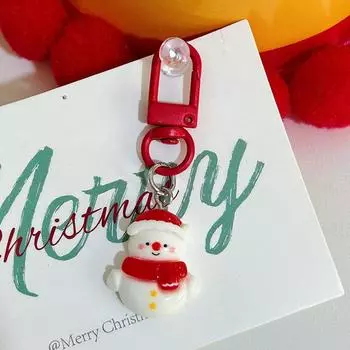 Милый рождественский брелок с изображением Санта-Клауса, пряничного человечка, снеговика, рождественской елки, изысканный рюкзак, украшения, подарки
