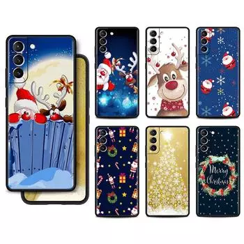 Милый рождественский чехол с рисунком мультфильма для Samsung Galaxy S22 S20 FE S21 S10 S9 Plus S8 Note 20 Ultra 10 Lite, чехол для телефона Samsung S22