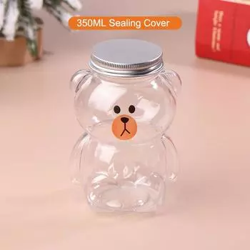 Милый рождественский медведь бутылки для воды прозрачный сок напиток бутылка для молока чай бутылка для кофе сок портативный стаканчик