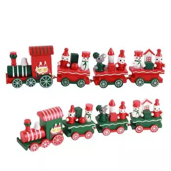 Милый рождественский поезд вагон купе игрушка рождественское украшение орнамент детский подарок red