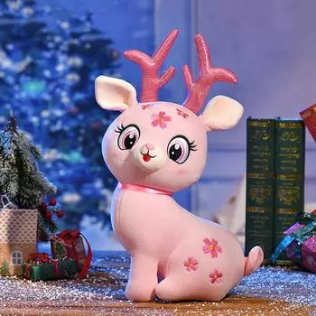 Милый рождественский Санта-Клаус, лось, снеговик, плюшевые игрушки, кукла-мягкая игрушка, рождественские подарки для детей, девочек, декор коричневый