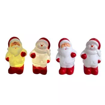 Милый рождественский стоящий старик снеговик светящийся ночник One Size