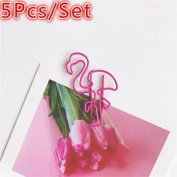 Милый розовый фламинго закладка бумажный зажим школьные канцелярские принадлежности Escolar Papelaria подарок 1pc