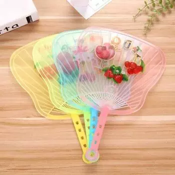 Милый ручной веер с рисунком из мультфильма, подарочный веер, забавный детский мультяшный веер, лето Random