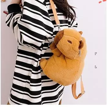 Милый рюкзак Capibala, сумка большой вместимости, женский милый рюкзак с изображением морской свиньи, плюшевая сумка-книга