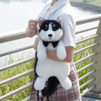 Милый рюкзак с изображением щенка, съемные плечевые ремни для ребенка Black Bow