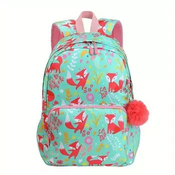 Милый рюкзак с принтом лисы и школьная сумка в корейском минималистском стиле большой вместимости для девочек и мальчиков-подростков