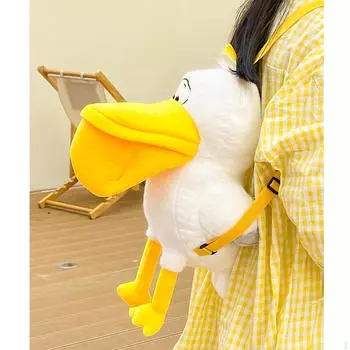 Милый рюкзак с птицей, мягкая сумка на плечо для студентов, подростков, подарки на день рождения