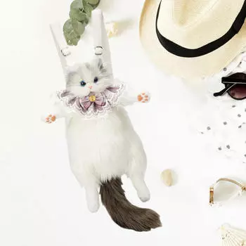 Милый рюкзак в виде куклы-кошки в форме забавного животного для любителей домашних животных Подарки коричневый