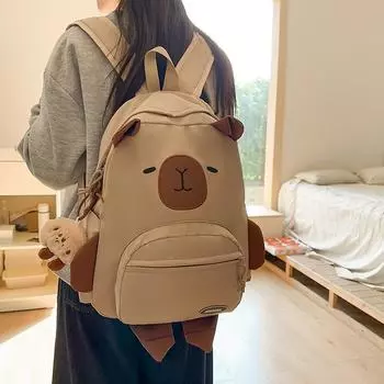 Милый рюкзак женский мультяшный школьный рюкзак большой емкости студенческий рюкзак чёрный