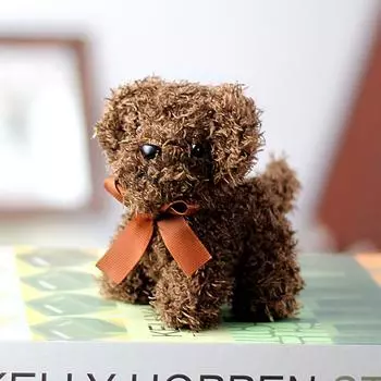 Милый щенок плюшевая игрушка мультяшная плюшевая собака кулон мягкая кукла игрушка брелок рюкзак сумка для автомобиля брелок декор детский подарок белый