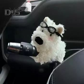 Милый щенок, плюшевая кукла, украшение для салона автомобиля, многофункциональные украшения для лобового стекла, ручка переключения передач, приборная панель 1