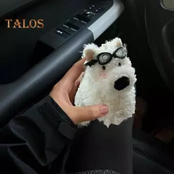 Милый щенок, плюшевая кукла, украшение для салона автомобиля, многофункциональные украшения для лобового стекла, ручка переключения передач, приборная панель 1