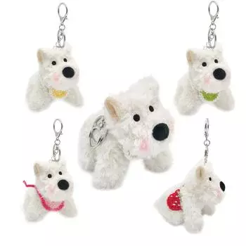 Милый щенок плюшевая сумка брелок подвеска, креативное украшение плюшевый брелок подвеска One Size