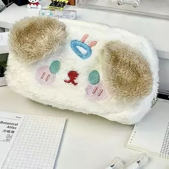 Милый щенок плюшевый большой емкости пенал мультфильм косметичка для девочек школьные принадлежности канцелярские принадлежности коробка 1pc