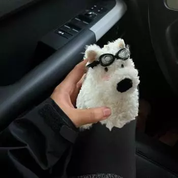 Милый щенок салон автомобиля плюшевая кукла украшения многофункциональные украшения для стеклоочистителя переключения передач 1