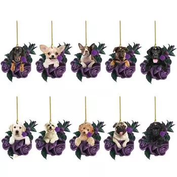 Милый щенок, собачка, зеркало заднего вида, подвеска, украшение для собаки, автомобиль, для автомобиля, щенок, подвесной орнамент, брелок, подвеска, акрил