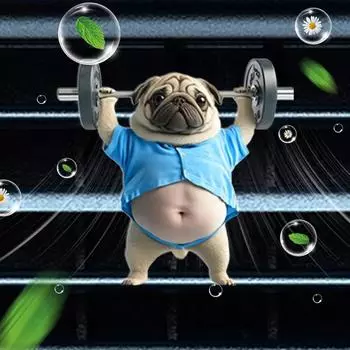Милый щенок-тяжелоатлет, акриловое украшение для автомобиля, ароматерапия, украшение для автомобиля One Size