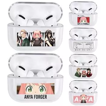 Милый семейный чехол для наушников с японским аниме Spy X для AirPods Pro 1 2, прозрачный защитный чехол для Airpods 3 поколения, зарядное устройство, капа
