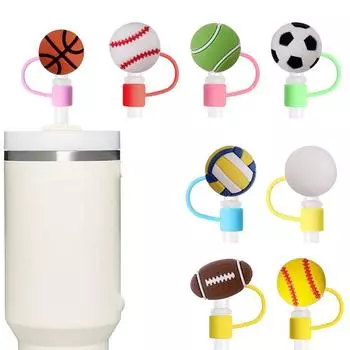 Милый шарик для питья с трубочкой пылезащитный колпачок 8 мм трубочка наконечники крышка силиконовая трубочка заглушка аксессуары для чашки Q-01