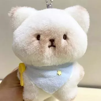 Милый сиамский кот, плюшевая игрушка, мультяшный котенок, кулон, мягкая кукла, брелок для ключей, кольцо для ключей, рюкзак, сумка, декор 1Pc