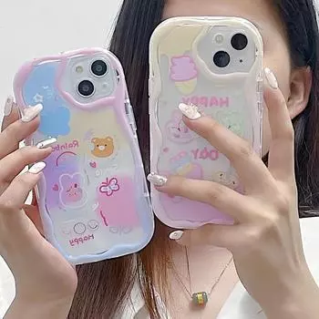 Милый силиконовый чехол для Infinix Hot 30i Xiaomi Redmi Note 12 11 Vivo V27 V25 V29 Oppo A78 A58 A38 Funda Cartoon Smile Чехол для мороженого Мягкий бампер из ТПУ Infinix Hot 10 Play