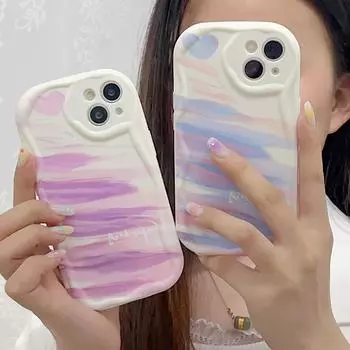 Милый силиконовый чехол для iPhone 15 14 Xiaomi Redmi Note 12 11 Tecno Spark 10 Pro Oppo A78 A58 A38 Funda Painted Love Heart Smudge Cover Мягкий бампер из ТПУ Infinix Hot 10 Play