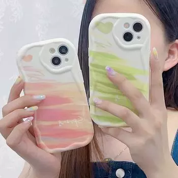 Милый силиконовый чехол для Samsung A54 A24 A14 Tecno Spark 10C 8C 10 Pro Oppo Reno 8T Realme 10 11 Funda Painted Love Heart Smudge Cover Мягкий бампер из ТПУ Infinix Hot 10 Play
