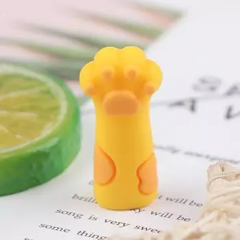 Милый силиконовый чехол для щипцов, ножницы для кутикулы, колпачок для пинцета для удаления омертвевшей кожи белый