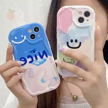 Милый силиконовый чехол для Xiaomi Redmi Note 12 11 Tecno Spark 5 Air Oppo A78 A58 A38 iPhone 15 14 Funda Painted Cartoon Nice Smile Cover Мягкий бампер из ТПУ Infinix Hot 10 Play