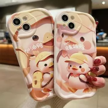 Милый силиконовый чехол для Xiaomi Redmi Note 13 12 11 Samsung A54 A24 A14 Oppo A78 A58 A38 Infinix Note 30 Pro Funda Yellow Duck Cover Мягкий бампер из ТПУ Infinix Hot 10 Play