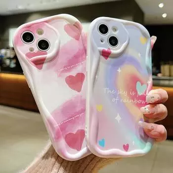Милый силиконовый чехол для Xiaomi Redmi Note 13 12 11 Samsung A54 A24 A14 Oppo A78 A58 A38 Infinix Note 30 Pro Funda Pink Love Heart Cover Мягкий бампер из ТПУ Infinix Hot 10 Play