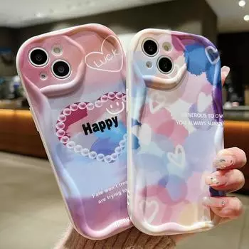 Милый силиконовый чехол для Xiaomi Redmi Note 13 12 11 Samsung A54 A24 A14 Oppo A78 A58 A38 Infinix Note 30 Pro Funda Happy Heart Cover Мягкий бампер из ТПУ Infinix Hot 10 Play