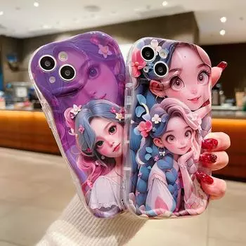 Милый силиконовый чехол для Xiaomi Redmi Note 13 12 11 Samsung A54 A24 A14 Oppo A78 A58 A38 Infinix Note 30 Pro Funda Princess Girl Cover Мягкий бампер из ТПУ Infinix Hot 10 Play