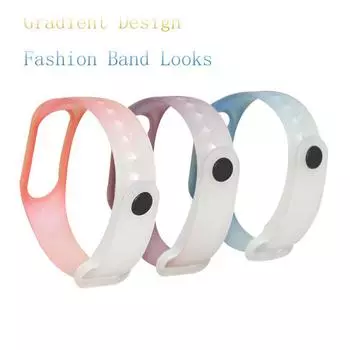 Милый силиконовый ремешок для Mi Band 4, ремешок для браслета Xiaomi Mi Band 3/4, аксессуары синий