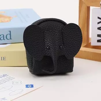 Милый слон из искусственной кожи, сумка для денег, мини-кошелек, женский кошелек для монет, брелок для ключей на молнии, креативный мультяшный портативный чехол для хранения 1