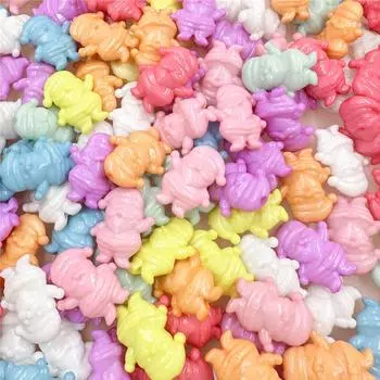 Милый снеговик Фестиваль Санта-Клауса DIY ожерелье браслет 25*30 мм новый мультфильм акриловые круглые 5 шт. гном Рождественский стиль свободные бусины жёлтый